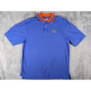 Florida Gators Polo Shirt Boca Classics Men's XXL Blue Orange Stripe Gator Head